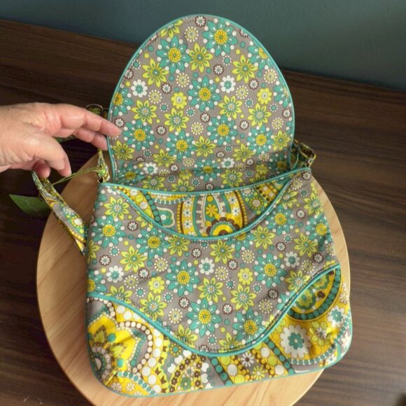 Vera Bradley Lemon Parfait Crossbody Purse Adjustable Retired - Picture 5 of 9